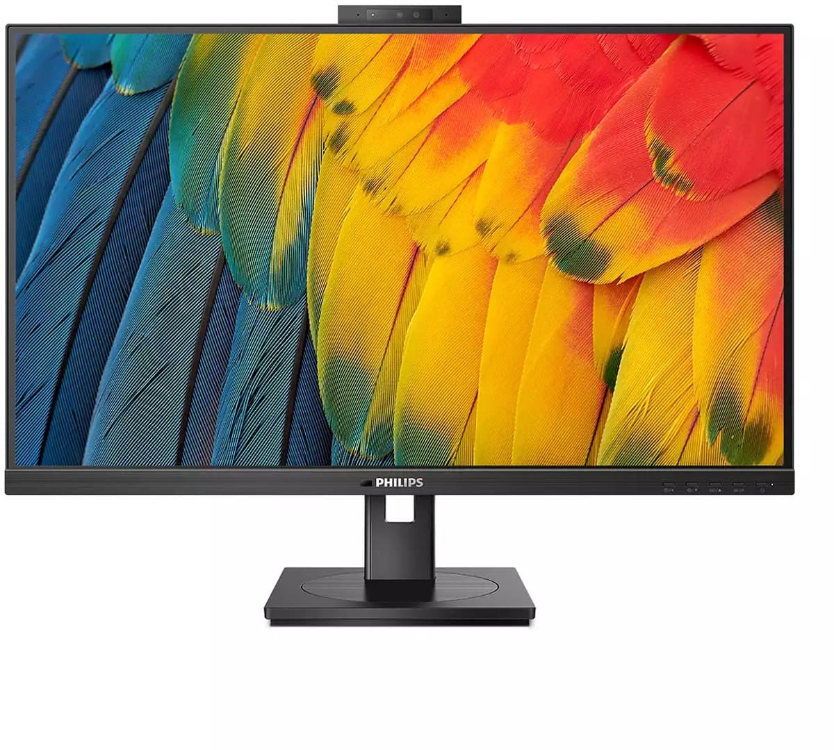 Philips 27B1U5601H - 27 Zoll QHD Monitor, 5 MP Webcam, hohenverstellbar, Lautsprecher (2560x1440, 75 Hz, HDMI, DisplayPort, USB-C, RJ45, USB Hub) schwarz — afbeelding 1