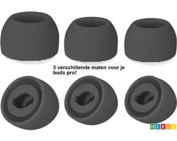 *** Vervangende Oordopjes geschikt voor Samsung Galaxy Buds Pro - Zwart - 3 paar - 3 maten - S/M/L - Past altijd - Earplug - Music - van Heble® ***