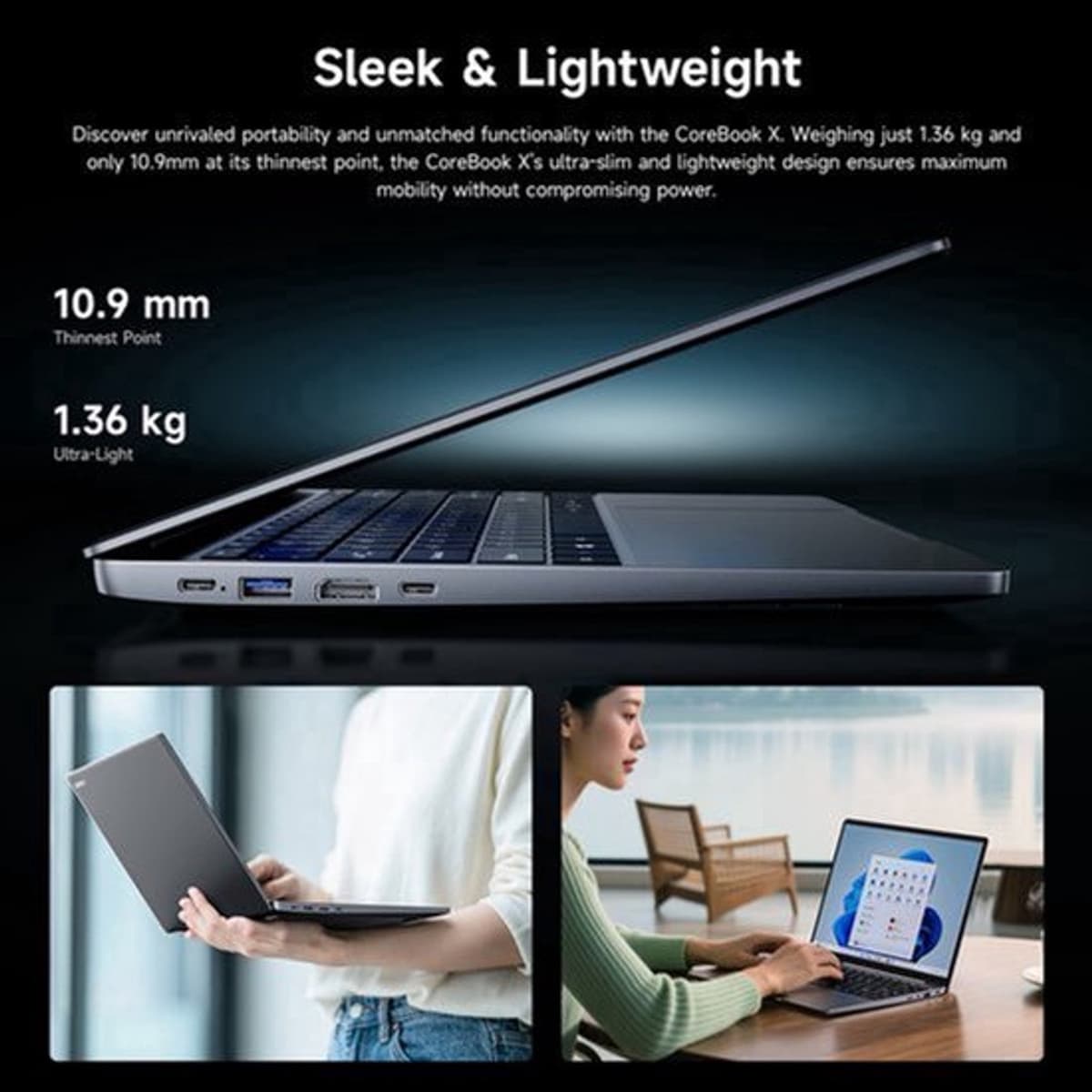 Zakelijke Laptop 14 Inch 2K IPS Scherm - AMD Ryzen 5 16GB RAM - 512GB SSD - Windows 11 - Lichtgewicht Notebook — afbeelding 1