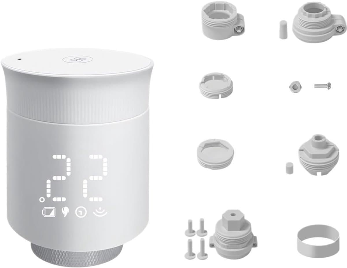 Slimme Radiatorthermostaat - Thermostatische Kraan - Energie Besparen - Past op 98% - M30 x 1.5 mm - Wit — afbeelding 1