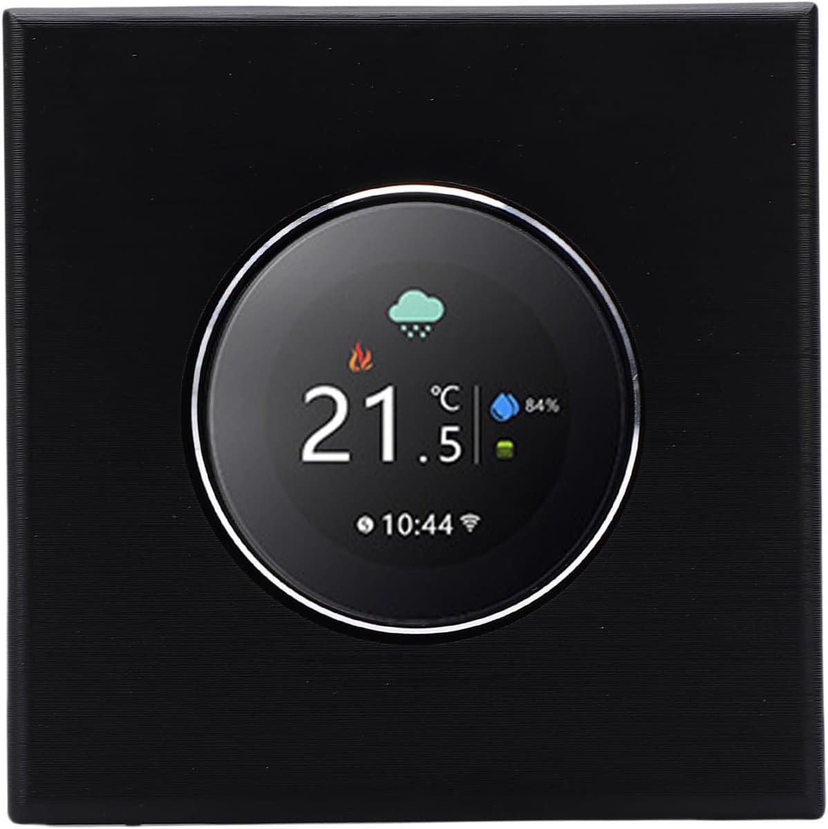 Slimme Thermostaat - Vloerverwarming Bediening - Comfort Verwarmen - Smartphone Bediening - 86x86mm - Zwart — afbeelding 1