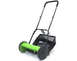 Handmatige Grasmaaier - Loopmaaier Duwmaaier - Gazon Onderhoud - Stil en Schoon - 30 cm Snijbreedte - Grijs