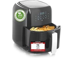 Heteluchtfriteuse - Airfryer Frituurpan - Gezond Frituren - Snel Luchtsysteem - 55 Liter - Zwart