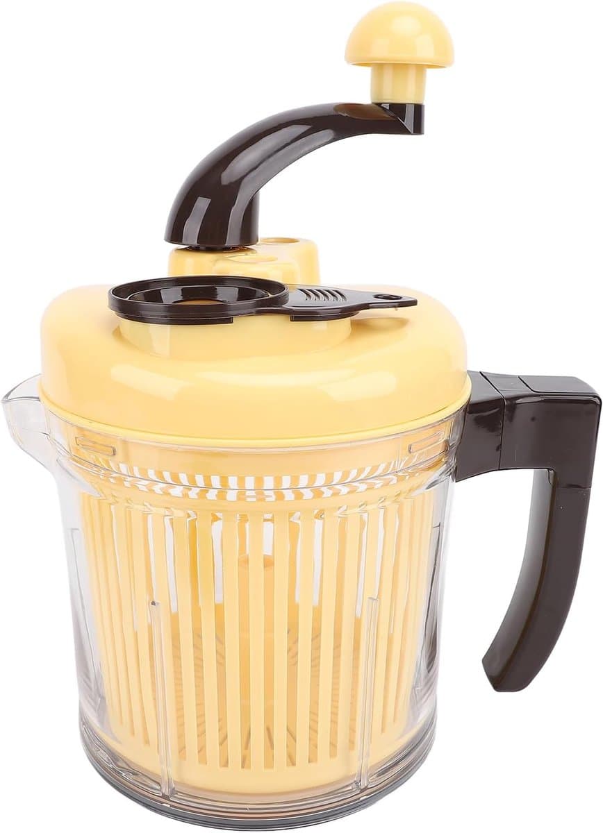 Keukenmachine Hakmolen - Handmatige Groentesnijder - Moeiteloos Ingrediënten Bereiden - 3 Versnellingsopties - 2500 Ml Capaciteit - Zilver — afbeelding 1
