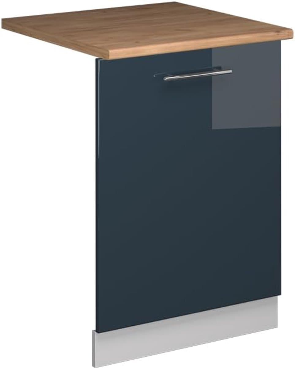 Vaatwasserfront - Keukenpaneel - Keuken Inrichten - Soft-close scharnieren - 60 cm breed - Donkerblauw hoogglans — afbeelding 1