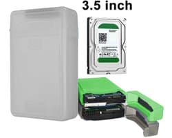3,5 inch harde schijf schijf HDD SATA IDE plastic opbergdoos behuizing (grijs)