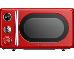 Magnetron - Oven Apparaat - Snel Opwarmen - Digitale Controle - 35 cm Diep - Rood