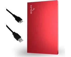 Externe Harde Schijf - Draagbare Opslag - Back-up Gegevens - Ultrasnelle USB 3.0 - 1 TB - Rood