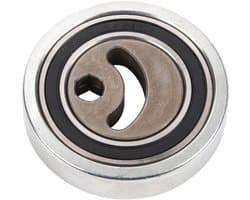 Riemspannerrol, 1754066J00, hoogte 1,8 cm, V-groef, buitendiameter 7,9 cm, zilverkleurig, voor vervanging en onderhoud, geschikt voor Suzuki ESCUDO JB416 2006-2014