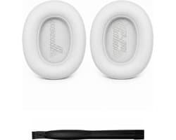 Set Oorkussens voor JBL Koptelefoon - Live 660NC Oorkussen - E65BT - Kunstleer met Traagschuim - Wit