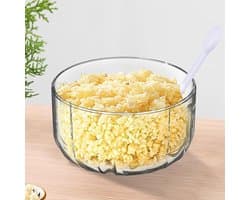 Elektrische Mini Chopper - Keukenmachine Knoflookmolen - Fijnmaken Ingrediënten - Draadloos en Draagbaar - 350 ml - Wit