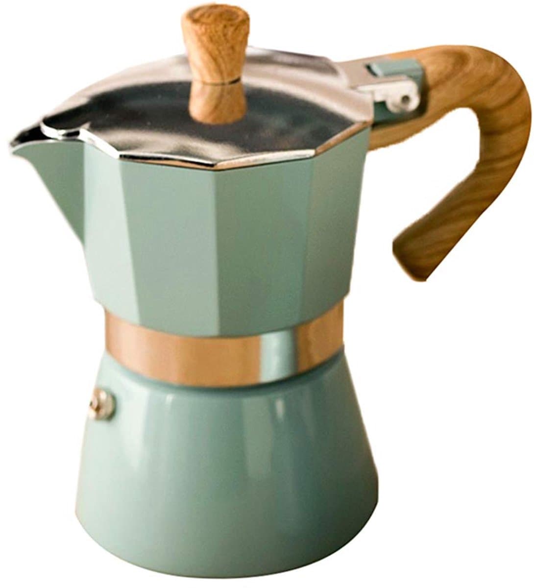 Moka Pot Koffiezetapparaat 150/300ml - Aluminium Percolator - Voor Koffie van Barista Kwaliteit - ShopVlot — afbeelding 1