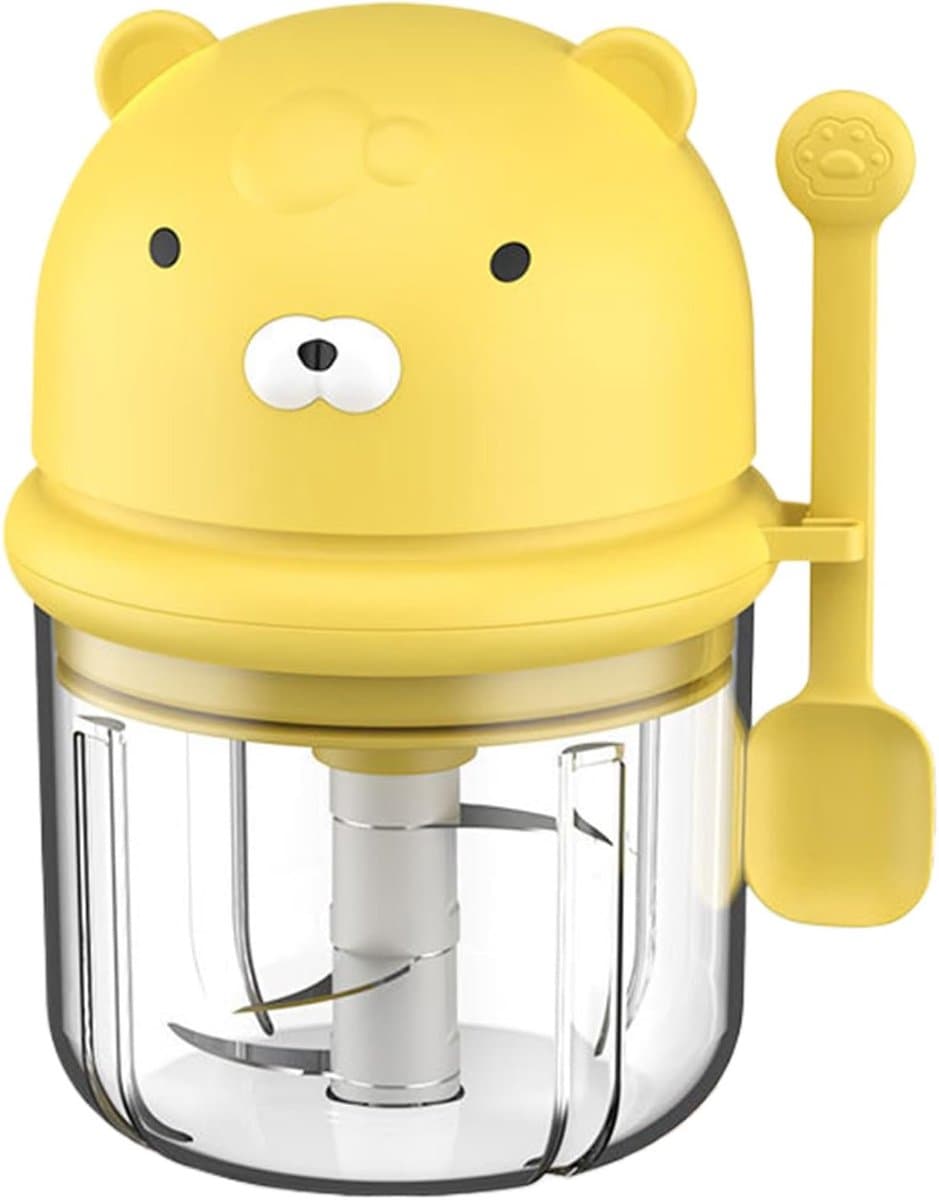 Handmatige Keuken Chopper - Groente Hakker - Maaltijden Voorbereiden - Eenvoudige Reiniging - 350 ml - Geel — afbeelding 1
