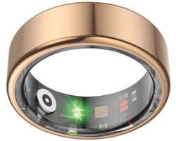 NOLATR Slimme Ring met Stappenteller, Activiteitstracker & Hartslagmeter – Zonder Abonnement & Nederlandse App – Rose Goud – Maat 11