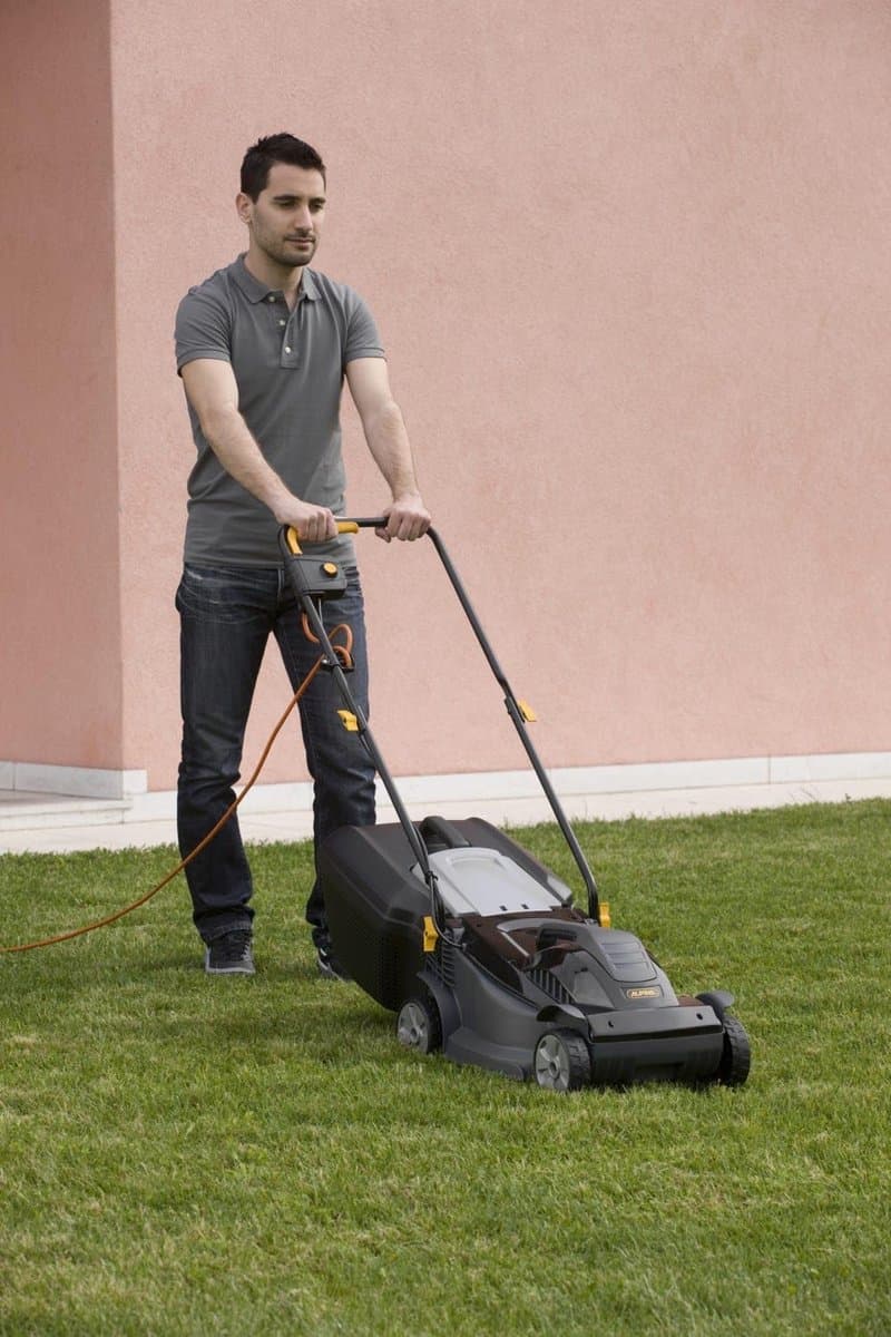 Elektrische Grasmaaier - Snoer Grasmaaier - Gazon Onderhoud - Compact Duwmodel - 32 cm Snijbreedte - Grijs — afbeelding 1