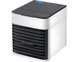 Mini Aircooler – USB Luchtkoeler met Bevochtiger – 375ml Watertank – 3 Snelheden – Draagbaar – voor Bureau & Slaapkamer