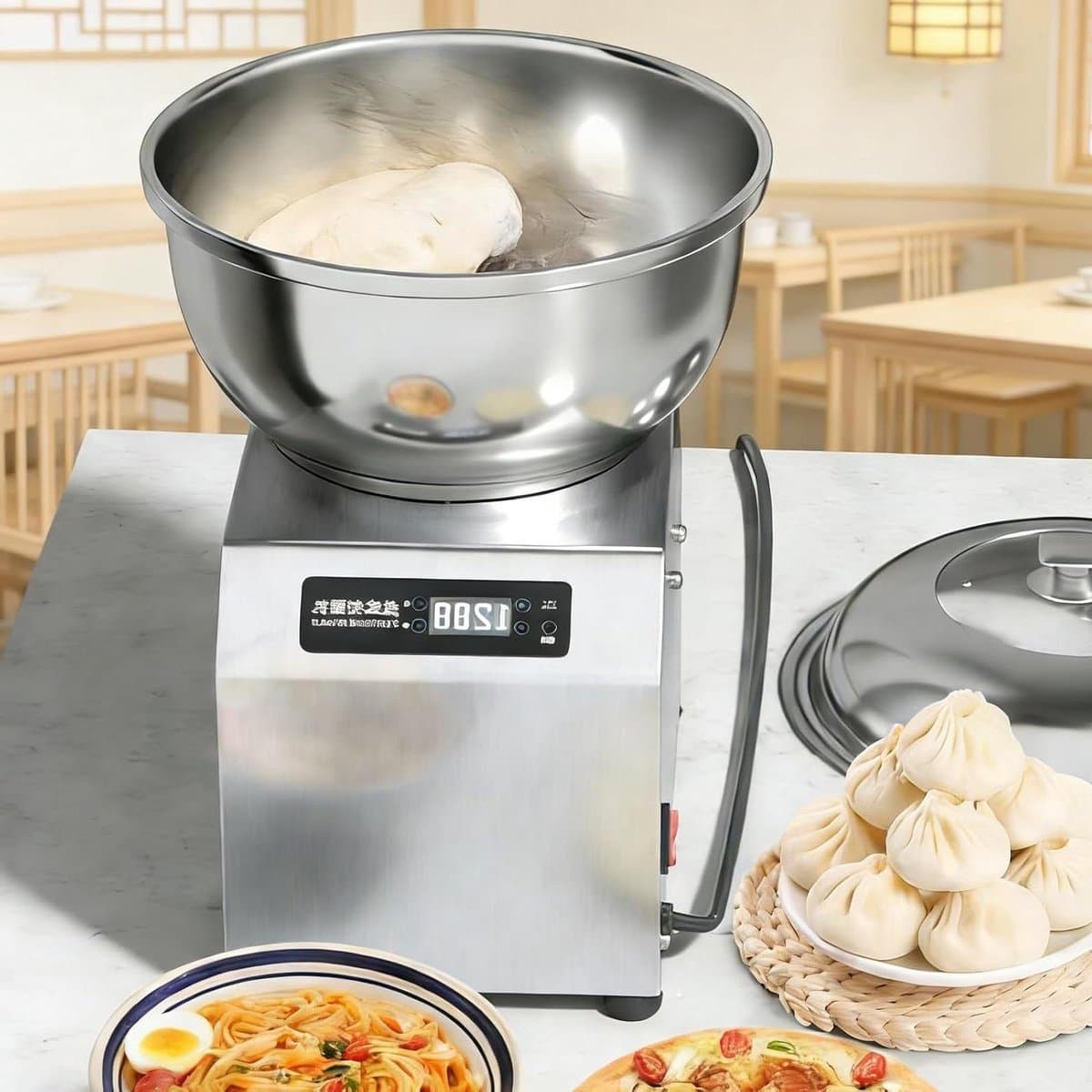 Elektrische Kneedmachine - Keukenmachine Mixer - Deeg Maken - Dubbele Rotatie Technologie - 8 kg Capaciteit - Zilver — afbeelding 1