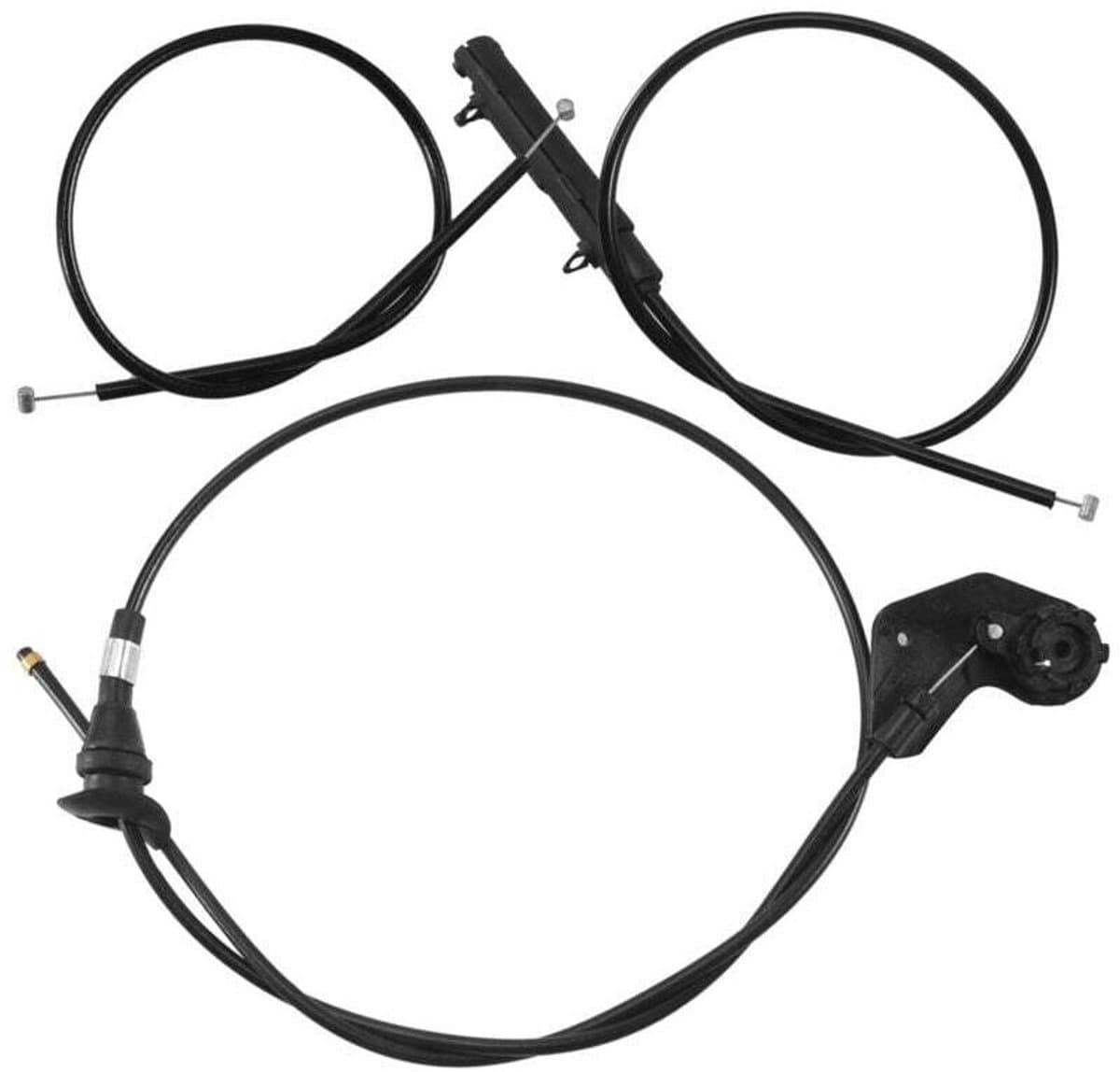 3-delige Bowden-motorkabelontgrendelingsset voor E39 525I 530I (51238176595, 51238190754, 51238176596) — afbeelding 1