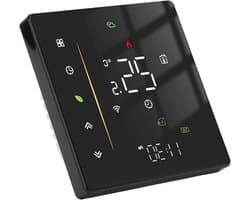 Slimme WiFi Thermostaat - Programmeerbaar Regelapparaat - Energie Besparen - 7-daagse Programmering - 95-240VAC - Zwart