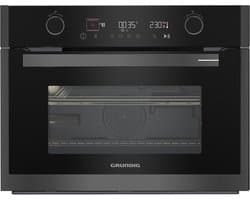 Grundig GEKW19400DX compacte oven met magnetronfuncties 45 cm, EEK A