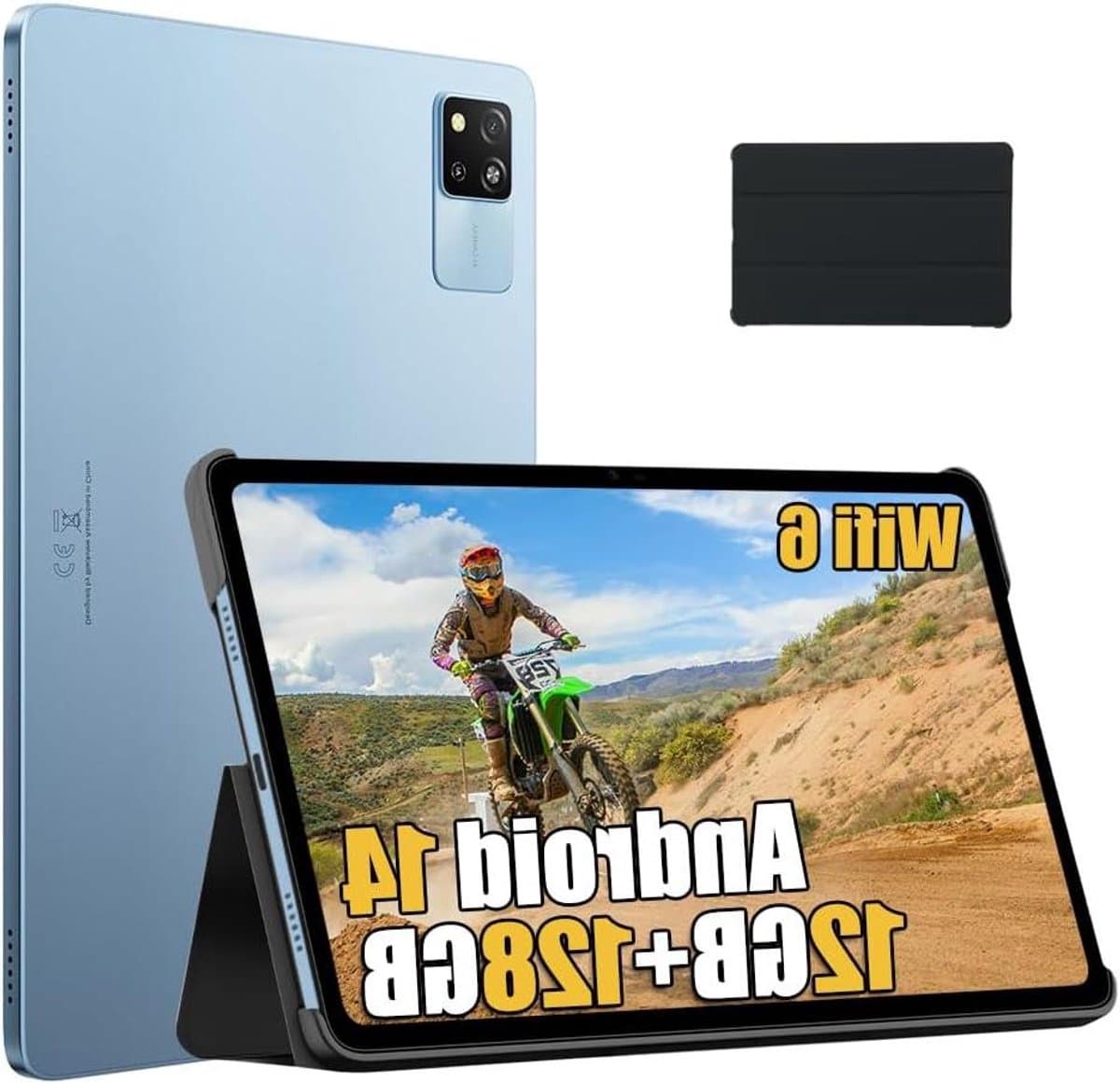 Tablet 10.1 inch - Android Tablet - Films en Series Kijken - 12GB RAM Uitbreidbaar - 10.1 inch - Blauw — afbeelding 1