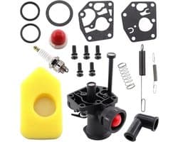 GELLDG Onderhouds- en afstelset voor grasmaaier – Carburateurkit met luchtfilter – Geschikt voor Briggs & Stratton 499809 498809A 494406 795477 795469 794147 699660 – Kunststof – Complete set onderdelen voor motoronderhoud