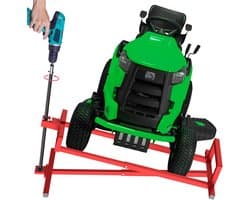 Grasmaaier Hefkrik - Onderhoudsplatform - Onderhoud Tuinmachines - Telescopisch Verstelbaar - 400 kg Capaciteit - Rood