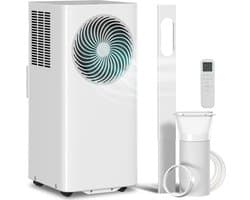 4-in-1 Mobiele Airco - Draagbare Airconditioner - 4-in-1 Koelen, Ontvochtiger, Ventilator & Slaapstand - 9000 BTU - voor 14-33 m² - met Afstandsbediening & 24-uurs Timer - 48 dB - Wit