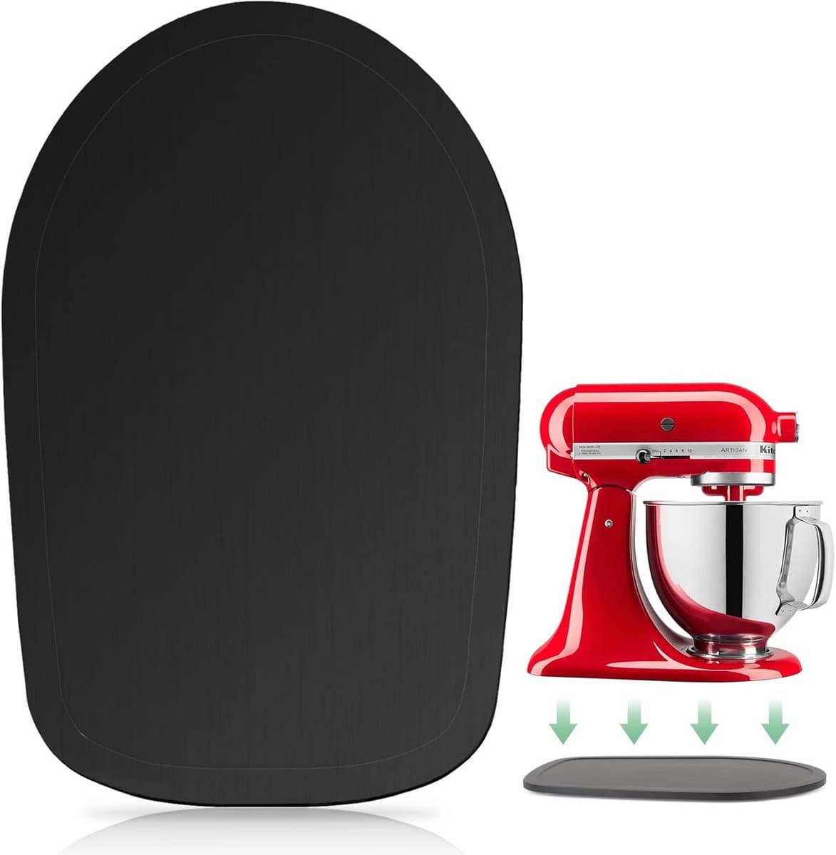 Glijplank Keukenmachine - Verschuifbare Onderlegger - Apparaat Verplaatsen - Beschermt Werkblad - 4.5-5 Qt - Natuurlijk Bamboe — afbeelding 1