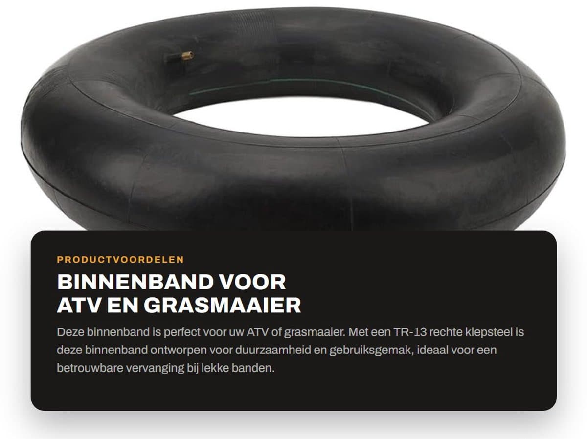 Dailygoods- Binnenband 500-12 inch - TR-13 Klepsteel - Stevige Binnenband - Lekbestendig - Geschikt voor Grasmaaiers/ATV's - Hoogwaardig Rubbermateriaal — afbeelding 1