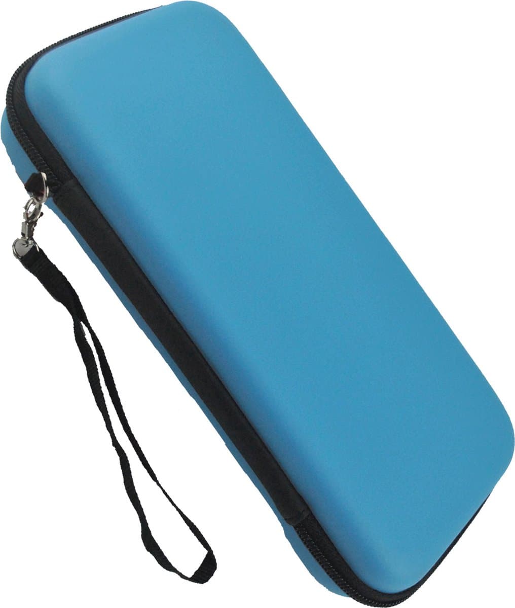 Hoesje Geschikt voor Nintendo Switch Hoes Bescherm Case Hardcover Met Polsbandje - Hoes Geschikt voor Nintendo Switch Case - Blauw — afbeelding 1