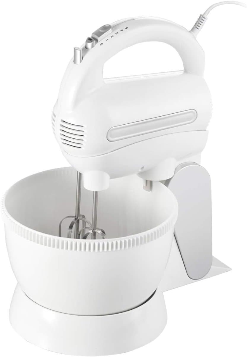RWB® Mixer met Mengkom - Keuken Mixer - Mix Machine - Wit - 26 x 6 x 7 cm — afbeelding 1