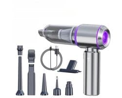 DIMICO - 2-in-1 autostofzuiger met blaasfunctie - Handstofzuiger - 6000 mAh - Mini stofzuiger draadloos - Interieur reiniger