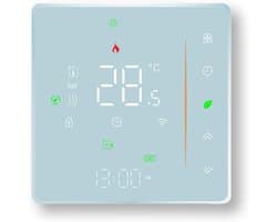 Slimme Wi-Fi Thermostaat met Touchscreen voor Boilerverwarming - Programmeerbaar & Spraakbediening