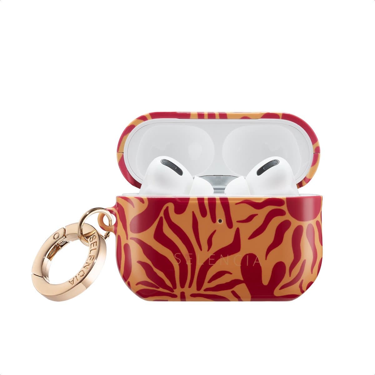 Selencia Case - Hoesje geschikt voor AirPods Pro 2 / Pro 2 (2022) - Tropical Vibes Apricot — afbeelding 1