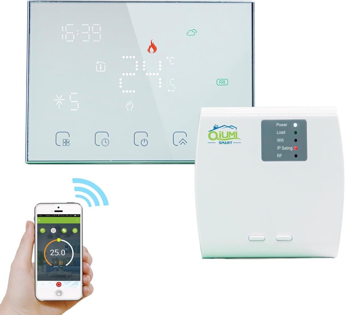 Slimme WiFi Thermostaat voor Vloerverwarming - Temperatuurregelaar met App & Voice Control — afbeelding 1