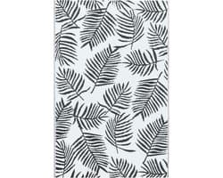 vidaXL - Buitenkleed - ARAKIL - 120x180 - cm - PP - wit - en - zwart