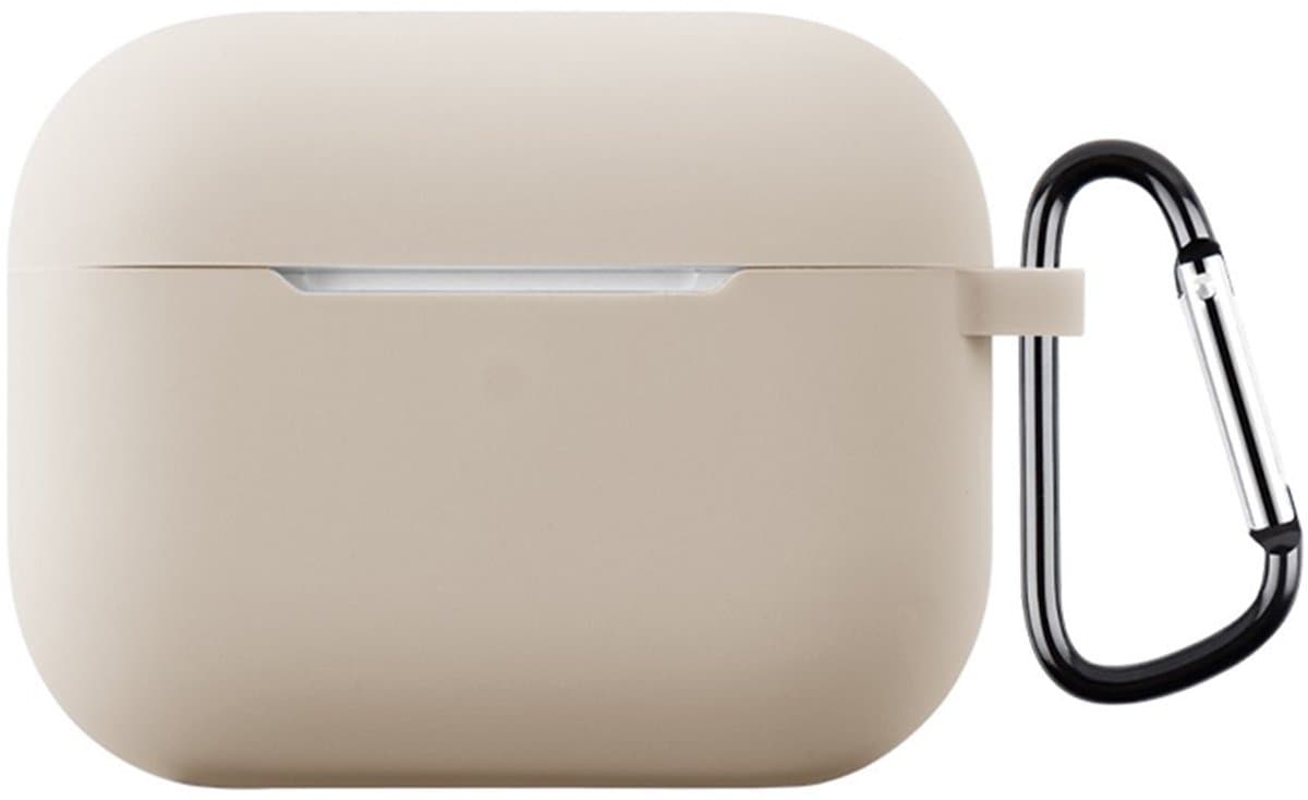 Coverup Hoesje - Geschikt voor AirPods Pro 3 Hoesje - Coverup Siliconen AirPods Case met Sleutelhanger - Khaki — afbeelding 1