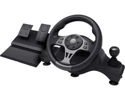 Trust GXT 289 Movi - Racestuur met Pedalen - Vibration Feedback - 270 graden Draaibereik - Voor PC - Zwart