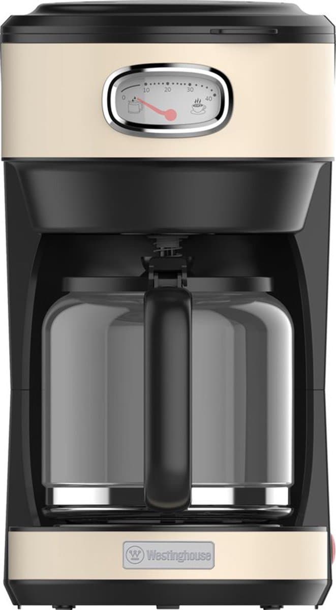 Westinghouse Retro Filter-koffiezetapparaat – Filterkoffie – Herbruikbaar Filter – 1,25L – 10 Koppen – 1000W – Beige — afbeelding 1