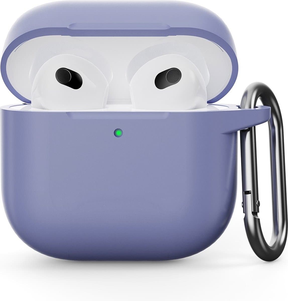 Coverup Hoesje - Geschikt voor AirPods 5 / 4 Hoesje - Coverup Siliconen AirPods Case met Sleutelhanger - Lavendel — afbeelding 1