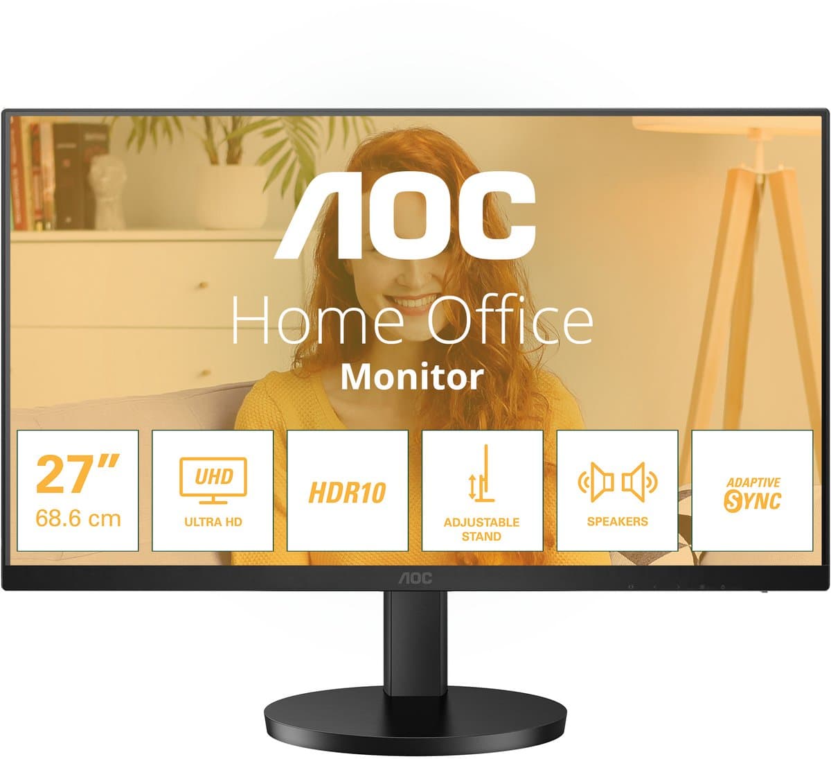 AOC U27B3AF - 4K IPS Monitor - Verstelbaar - 27 inch — afbeelding 1