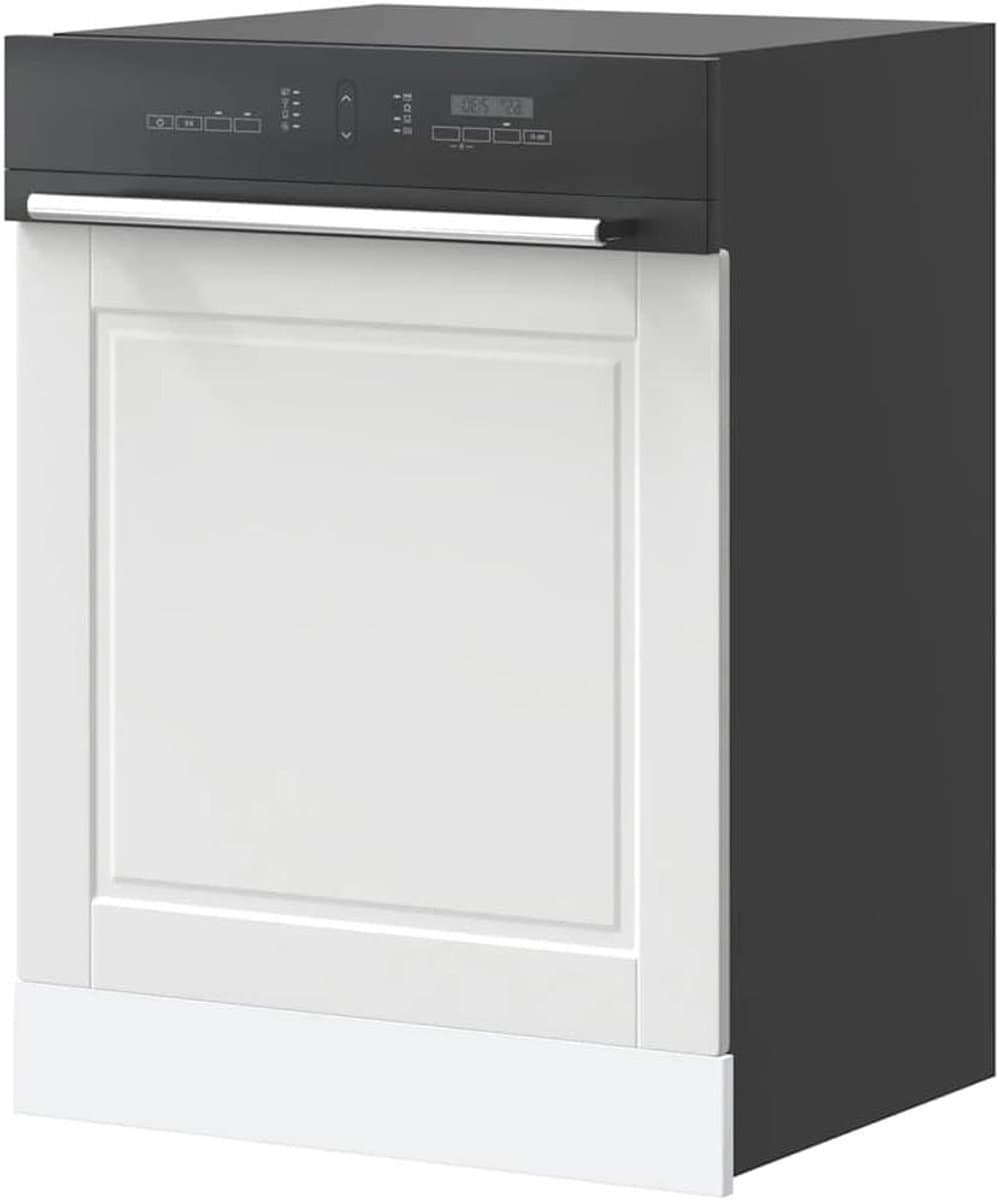 Vaatwasserblende - Frontpaneel Keuken - Vaatwasser Beschermen - Robuust Houtmateriaal - 60 x 1.5 x 67 cm - Wit — afbeelding 1