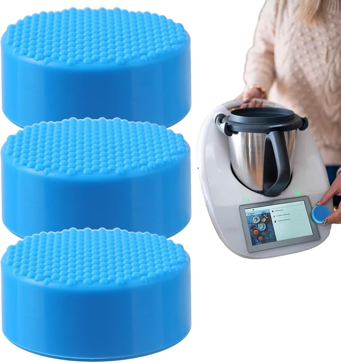 Keukenmachine Schakelaarhoes - Beschermhoes Knoppen - Apparaat Beschermen - Duurzaam Siliconen Materiaal - 315 Inch Diameter - Blauw — afbeelding 1