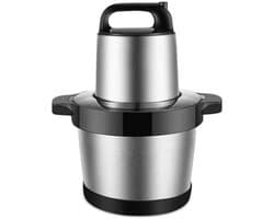 Keukenmachine - Vleesmolen Hakmolen - Voedsel Bereiden - Dubbele Snelheid Stand - 6 Liter - Zilver