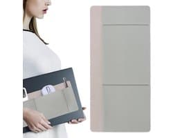 Externe Harde Schijf Houder - Opbergtas Kabels - Mobiel Werken - Zelfklevende Hub Organizer - 27 x 13 cm - Grijs