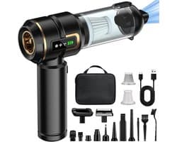 Handstofzuiger accu - Draagbare reiniger - Auto en huis - 4-in-1 functies - 28.000 PA - Zwart