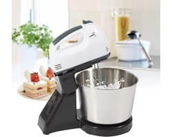 Keukenmachine - Deegklopper mixer - Bakken en koken - 7 snelheden instelbaar - 1.7 liter kom - Zwart