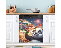 Vaatwasser Magneet Cover - Keuken Decor - Keuken Opfrissen - Universele Compatibiliteit - 58 x 66 cm - Chinees Draak Panda