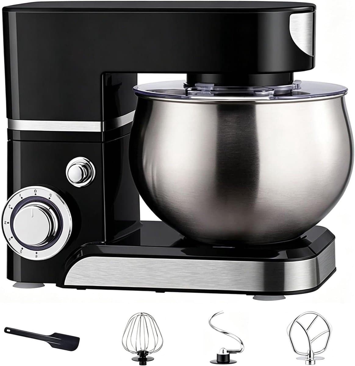 Keukenmixer - Deeg Mengmachine - Bakken en Maken - Planetaire Mengstructuur - 36x22x28 cm - Wit — afbeelding 1